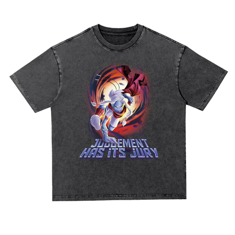 JUDGEMENT Heavyweight  Oversize Acid Wash Tee - 300 GSM