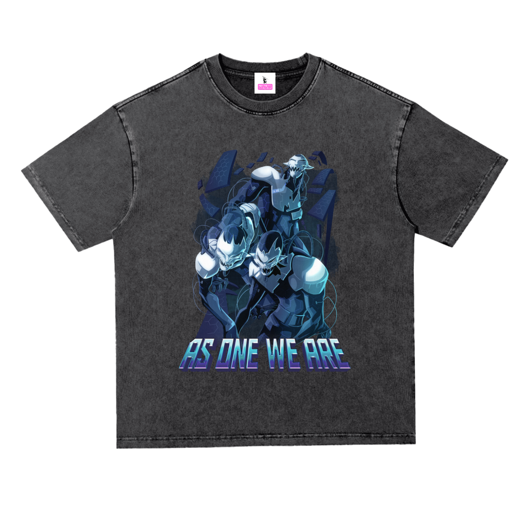 AS ONE WE AREA Heavyweight  Oversize Acid Wash Tee - 300 GSM